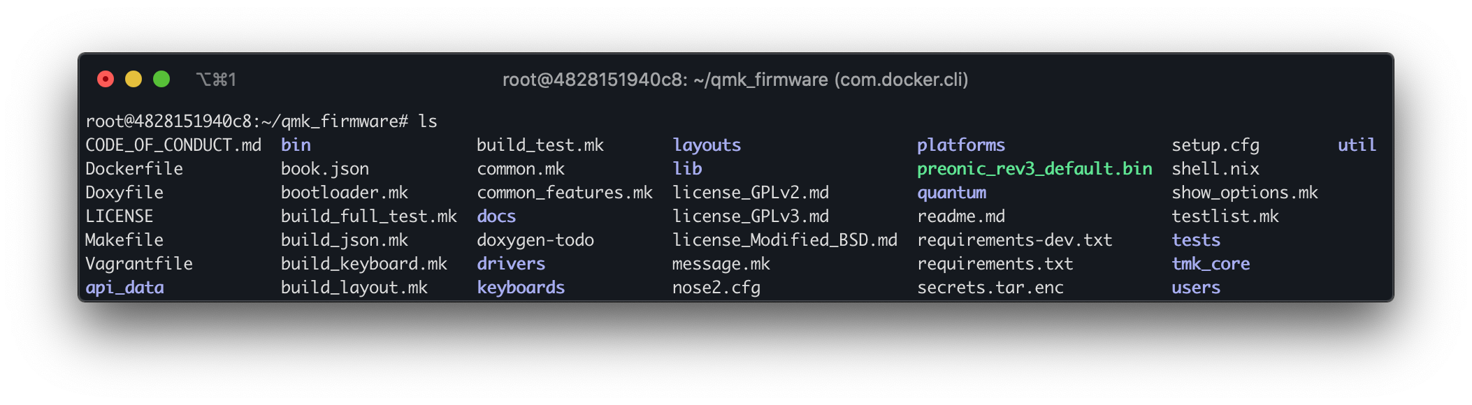 Successful <code>qmk compile</code>