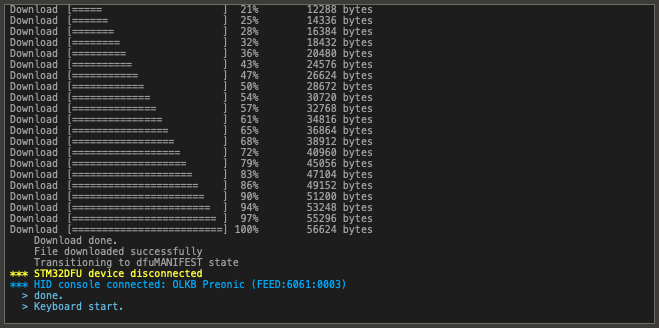 QMK Toolbox successful flashing dialog